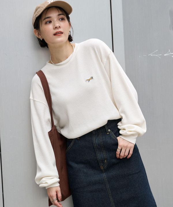 日本 PENNEYS 小狐狸復古刷舊華夫格衛衣 4色 Kueindyis,KNS日本選物,Converse,復古,上衣,日本代購,mono-mart,penneys