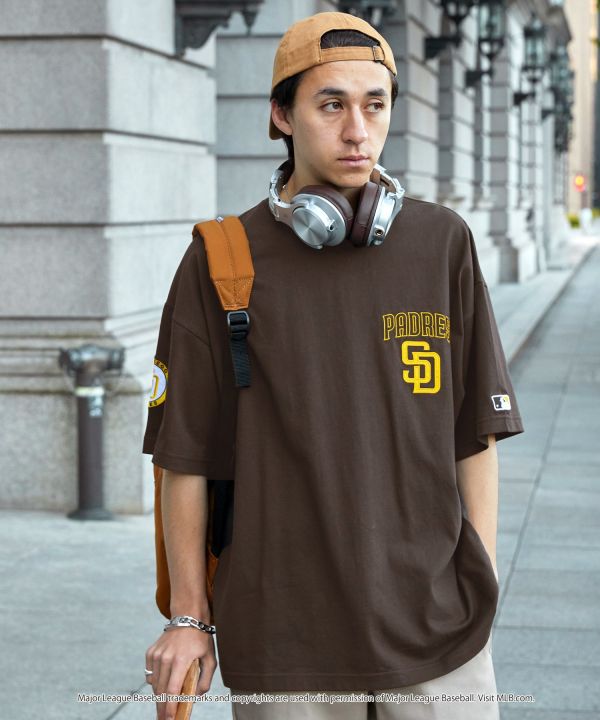 日本MLB 緞面刺繡寬鬆純棉短T 道奇/洋基/教士 Kueindyis,KNS日本選物,MLB,道奇,洋基,道奇,教士,帽踢