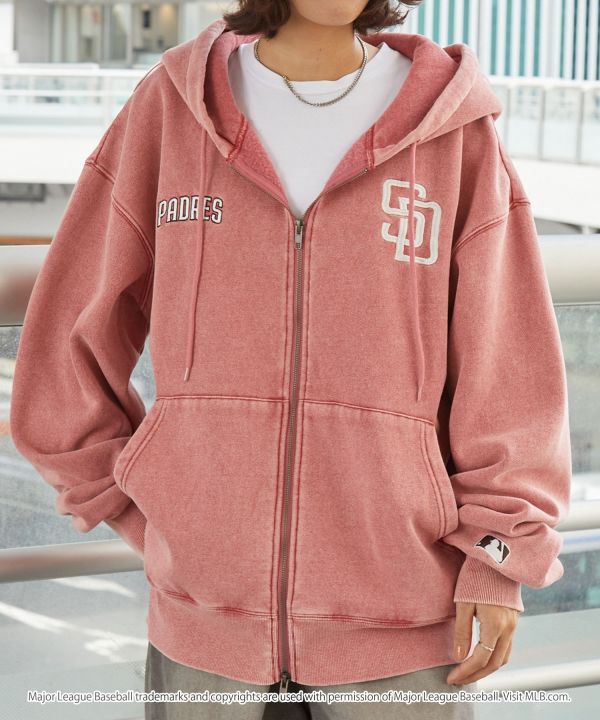 日本限定 MLB 美式復古刷舊連帽夾克 道奇/洋基/教士 Kueindyis,KNS日本選物,MLB,道奇,洋基,道奇,教士,帽踢