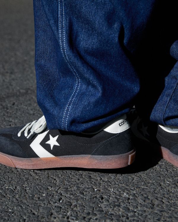 Converse ROADCLASSIC 麂皮帆布拼接德訓鞋 粉藍/黑 Kueindyis,KNS日本選物,Converse Japan,Converse ROADCLASSIC SK OX,滑板鞋,日本球鞋代購