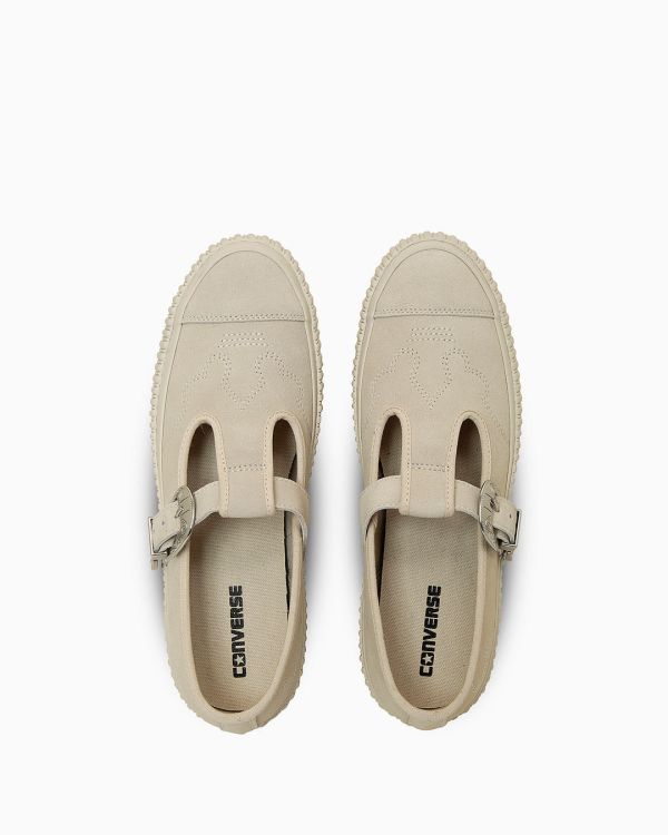 日本Converse All Star 麂皮厚底瑪莉珍 Kueindyis,KNS日本選物,Converse Japan,日本代購,日本Converse,Converse All Star LIFTED RIBTAPE T-STRP WT OX