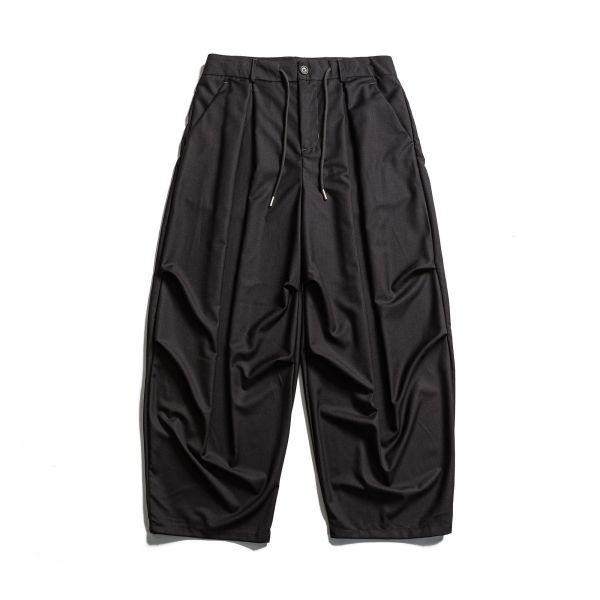 【預購】抗皺垂墜闊腿休閒長褲 休閒長褲,闊褲,彎刀褲,休閒西裝褲