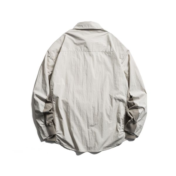 【預購】戶外風拼接工裝襯衫外套 長袖襯衫,四季襯衫.春季襯衫,襯衫外套,戶外襯衫