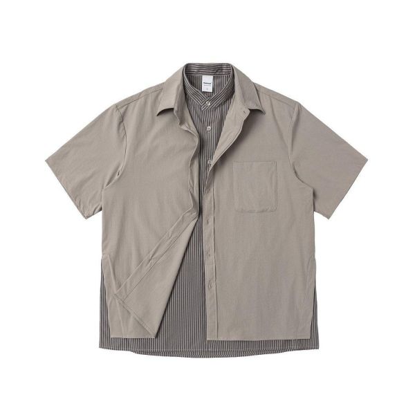 【預購】涼感冰絲假兩件短袖襯衫 短袖襯衫
經典顏色
春夏襯衫
假兩件式