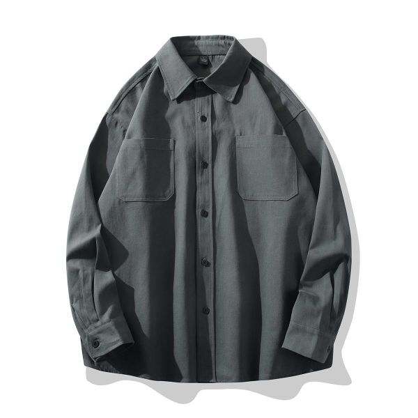 日系復古微工裝純色襯衫(灰色) 長袖襯衫
經典顏色
工裝
復古