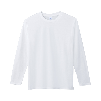 圓領柔棉長袖T恤 