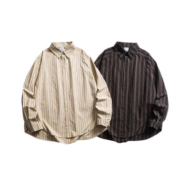 復古色織條紋長袖襯衫 長袖襯衫
經典顏色
四季襯衫
秋冬襯衫