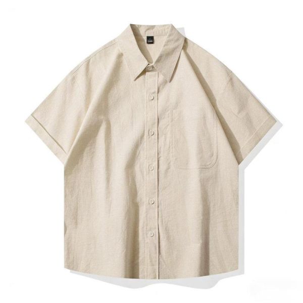 【預購】夏季亞麻質感純色短袖襯衫 短袖襯衫
經典顏色
春夏襯衫
假兩件式