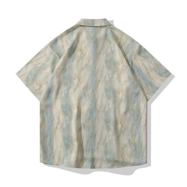 【預購】夏季薄款水彩暈花襯衫 花襯衫,短袖,夏日,寬鬆