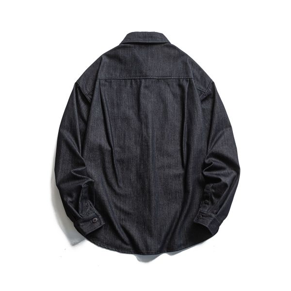 【預購】特選混紡丹寧風長袖襯衫 長袖襯衫,四季襯衫.春季襯衫,丹寧襯衫