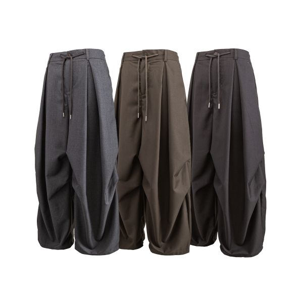 【預購】抗皺垂墜闊腿休閒長褲 休閒長褲,闊褲,彎刀褲,休閒西裝褲