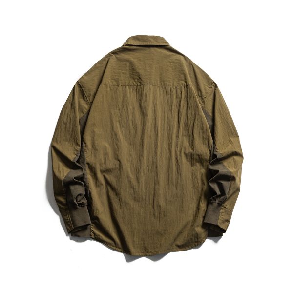 【預購】戶外風拼接工裝襯衫外套 長袖襯衫,四季襯衫.春季襯衫,襯衫外套,戶外襯衫