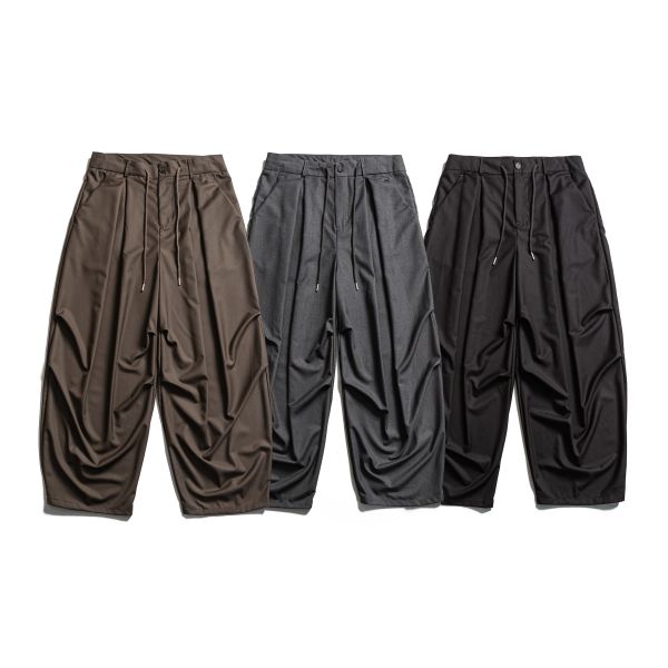 【預購】抗皺垂墜闊腿休閒長褲 休閒長褲,闊褲,彎刀褲,休閒西裝褲