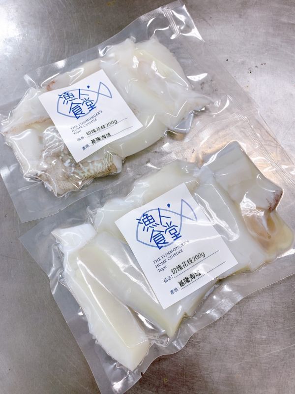 切塊軟絲、花枝 