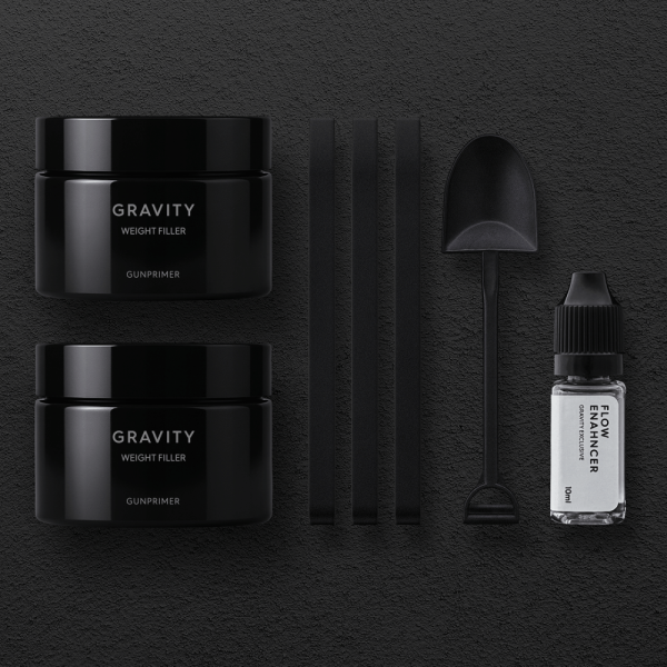 GRAVITY 模型專用配重系列 GUNPRIMER,GRAVITY,模型配重,模型配重系統,配重填充泥,模型配重工具,模型重心調整,鋼彈工具,模型製作,塑膠模型,GK模型,模型展示,模型改造,180g配重泥