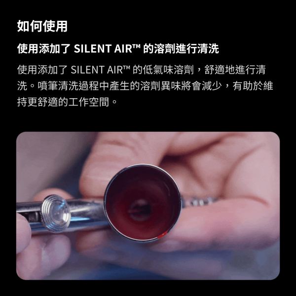 SILENT AIR 噴筆專用低氣味稀釋劑 50ml(適用琺瑯漆&硝基漆) GUNPRIMER,SILENT AIR,低氣味稀釋劑,噴筆稀釋劑,模型噴塗,模型塗裝,噴筆專用,琺瑯漆稀釋劑,硝基漆稀釋劑,模型工具,鋼彈塗裝,塑膠模型,GK模型,50ml