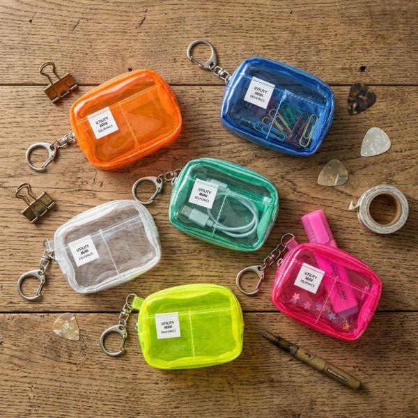 DELFONICS 透明迷你收納包吊飾 