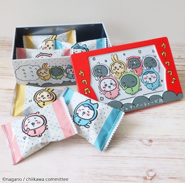 若尾製菓 chiikawa脆餅浮雕鐵盒