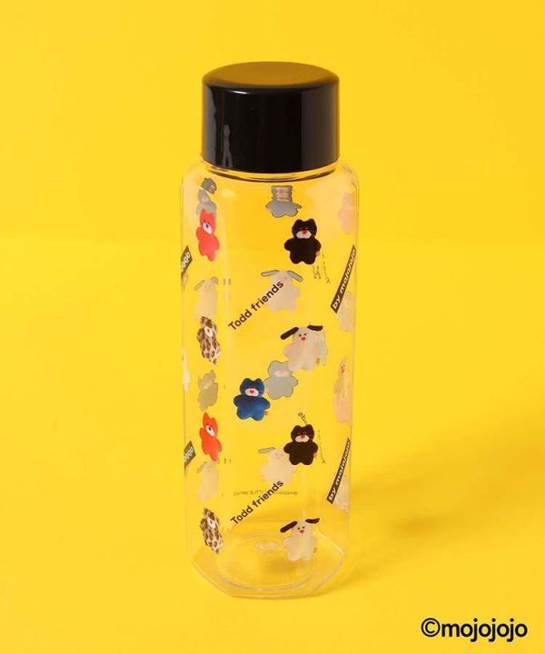 mojojojo 滿版小圖透明水壺350ml 