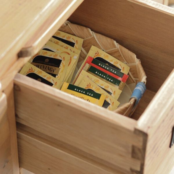 KURA 天然木片編織收納籃 