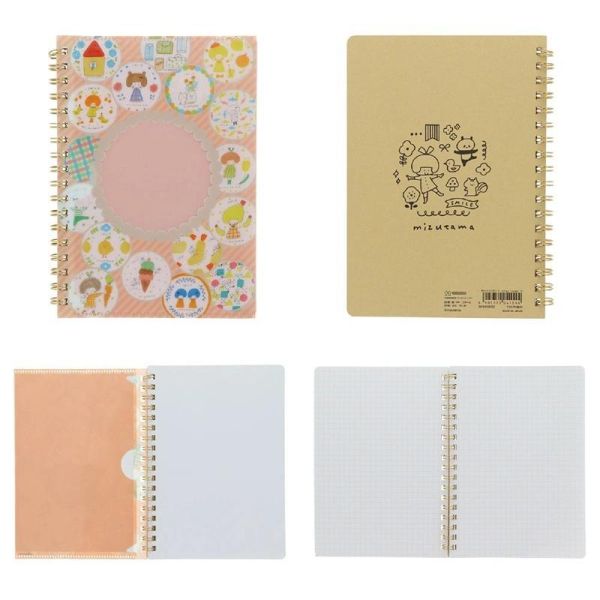 mizutama 資料夾封面網格筆記 