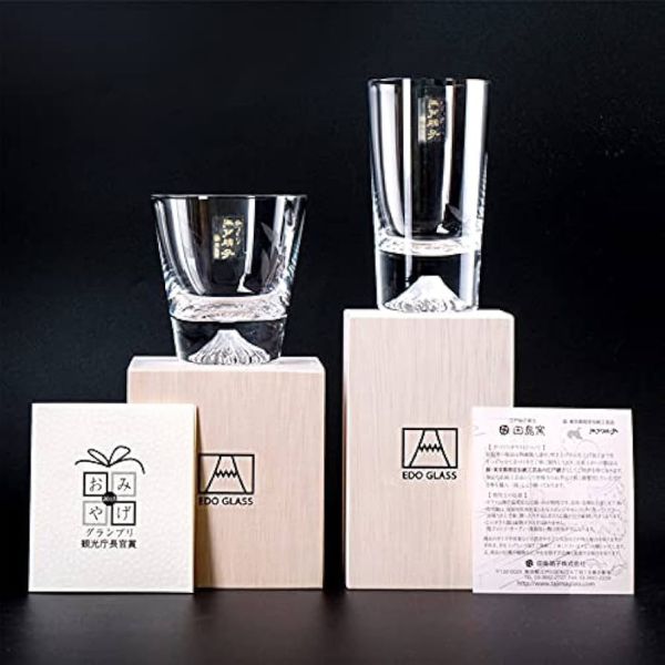 田島硝子 手工吹製富士山玻璃杯 