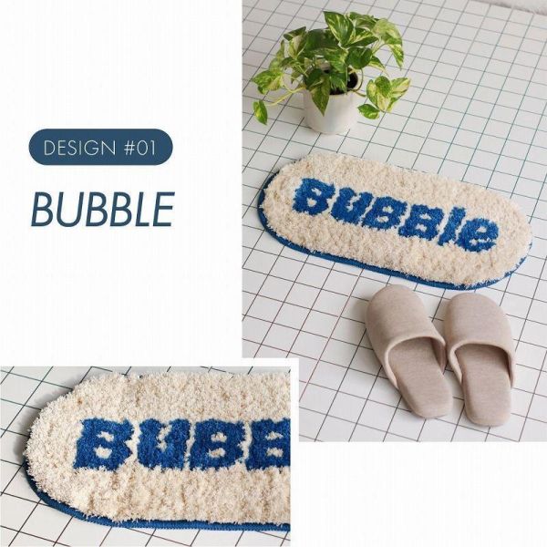 campas 字母毛絨地墊 