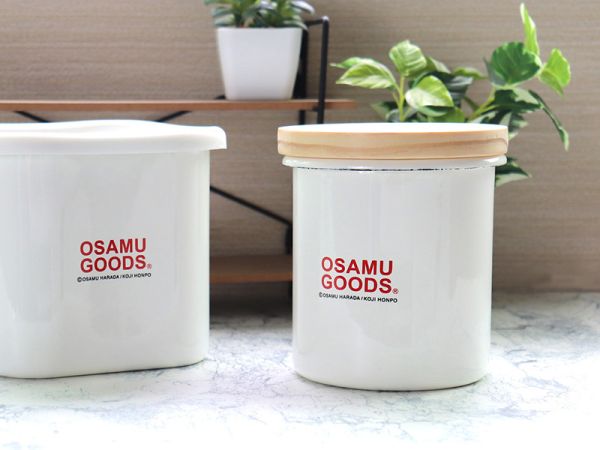 OSAMU GOODS 琺瑯木蓋密封罐 