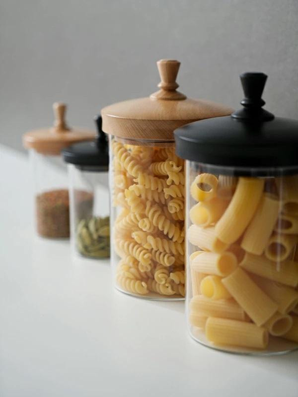 AXCIS 木蓋玻璃密封收納罐 