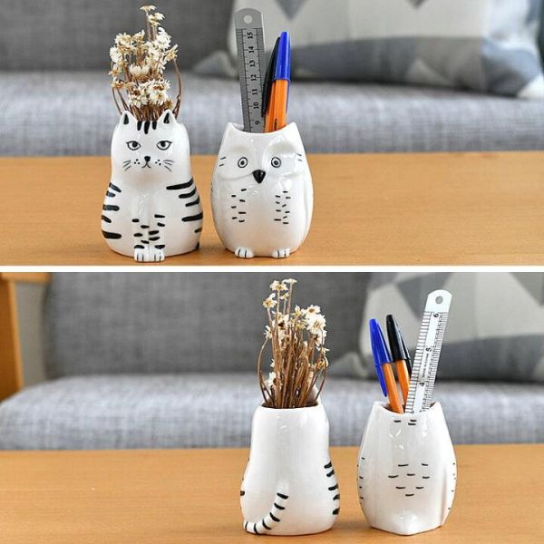 Sceneryvase 貓咪造型陶瓷花瓶 