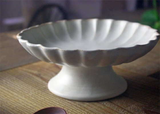 Kinari 復古霧面陶瓷水果盤L(白) 