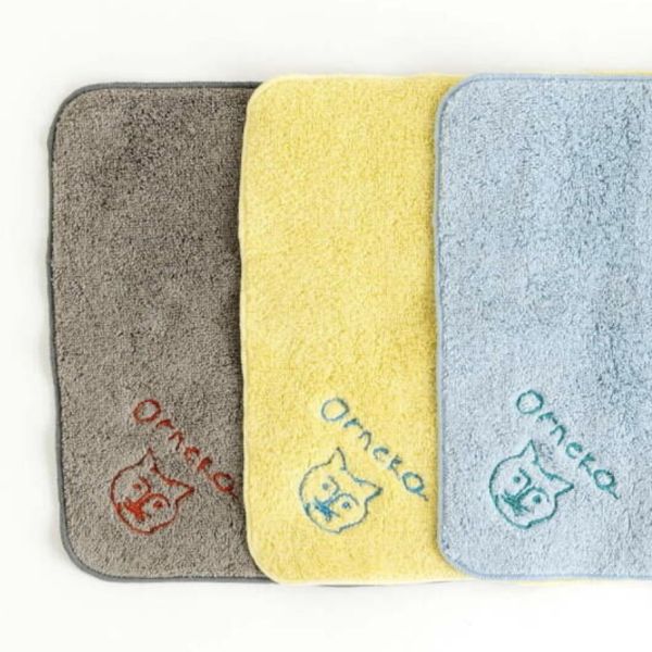 Mirt orneko 貓咪刺繡今治純棉手帕 