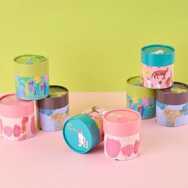 第三世界藝術公平交易牛奶巧克力圓罐8入 