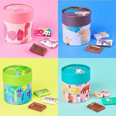 第三世界藝術公平交易牛奶巧克力圓罐8入 