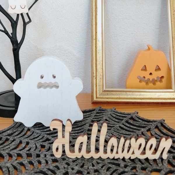 萬聖節木製小擺設 