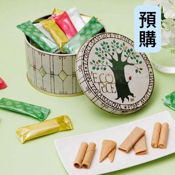 **預購**本高砂屋 迷你綜合捲心酥&扁形捲圓鐵盒 