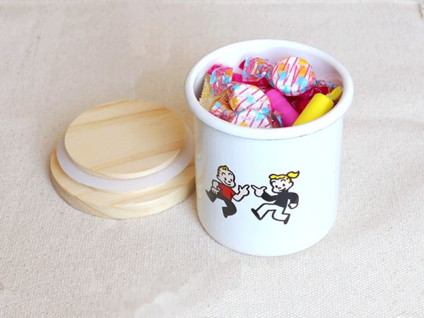 OSAMU GOODS 琺瑯木蓋密封罐 