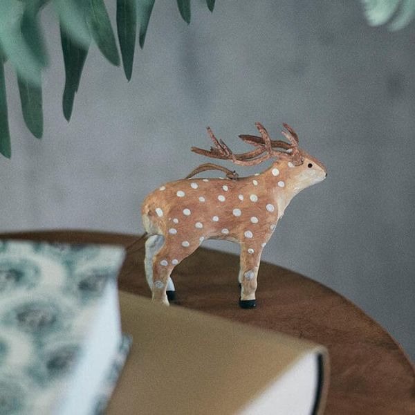 手工紙漿動物小擺飾 