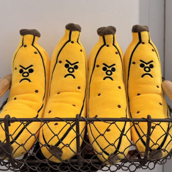 The Bee's Knees 香蕉/青蔥表情造型毛絨玩偶 