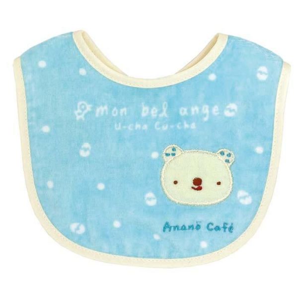 Anano Cafe 小熊/兔子刺繡圓點嬰兒圍兜 