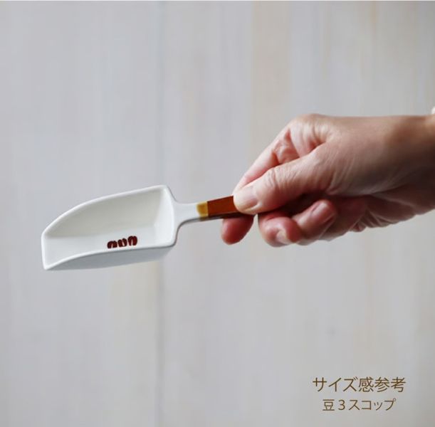 日本製咖啡豆圖騰迷你陶瓷勺 