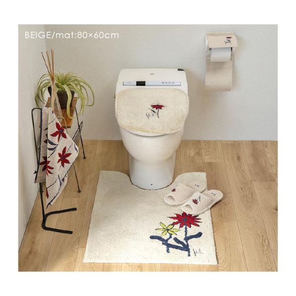 Sybilla 花朵刺繡毛巾布室內拖 