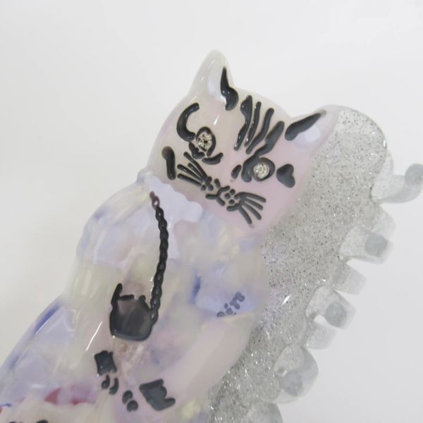 socks appeal X Nathalie Lete 貓咪洋裝銀蔥鯊魚夾 