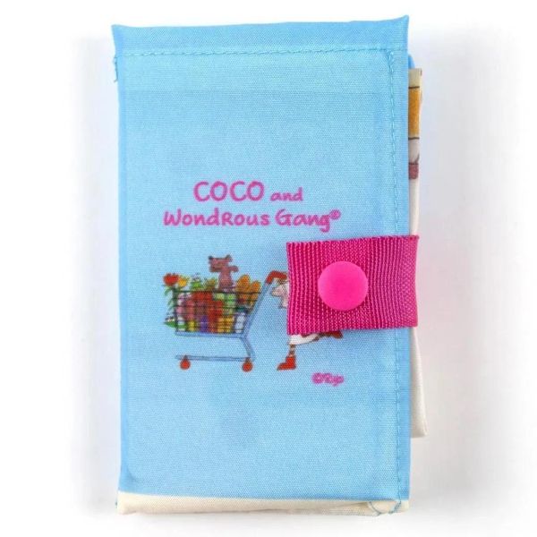 GreetingLife coco附底板折疊購物袋S(藍) 