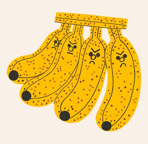 The Bee's Knees 香蕉/青蔥表情造型毛絨玩偶 