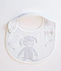 Kontex今治純棉小狗刺繡圍兜 