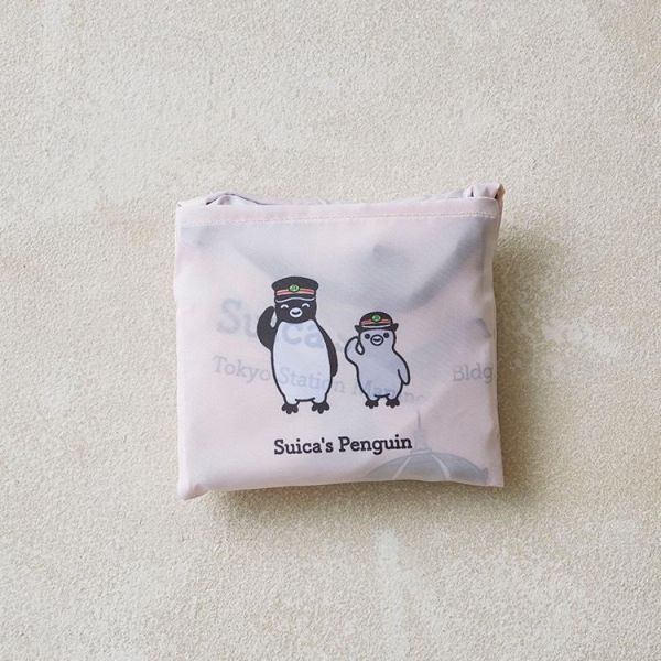 Suica 企鵝可折疊環保購物袋(米) 