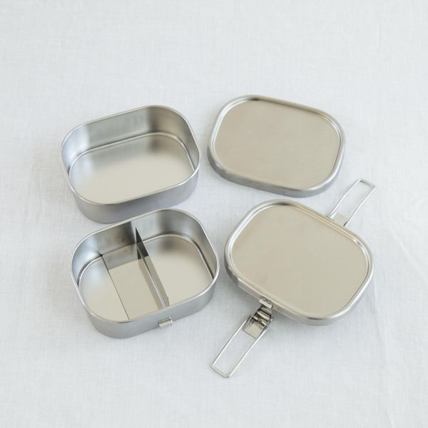 相澤工房 18-8不銹鋼雙層方形餐盒 