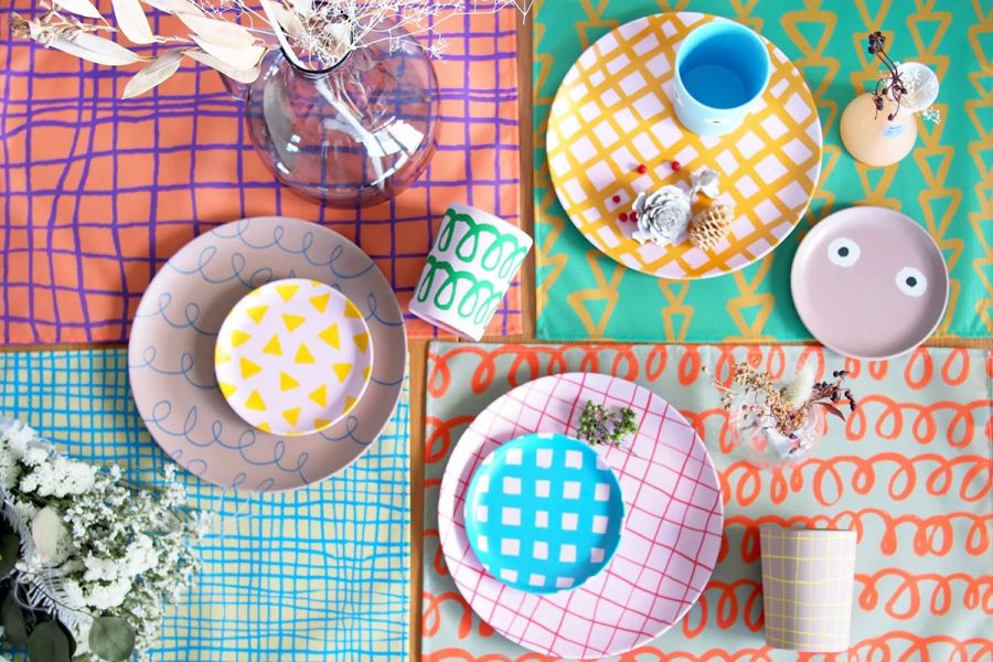 Goma 防水防油幾何圖餐墊 