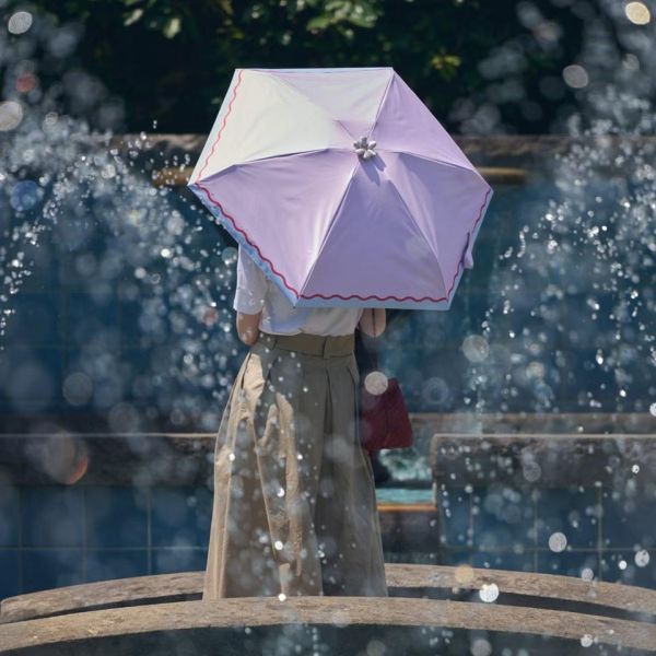 Ohana Parasol 花花滾邊素面晴雨專用摺疊傘 